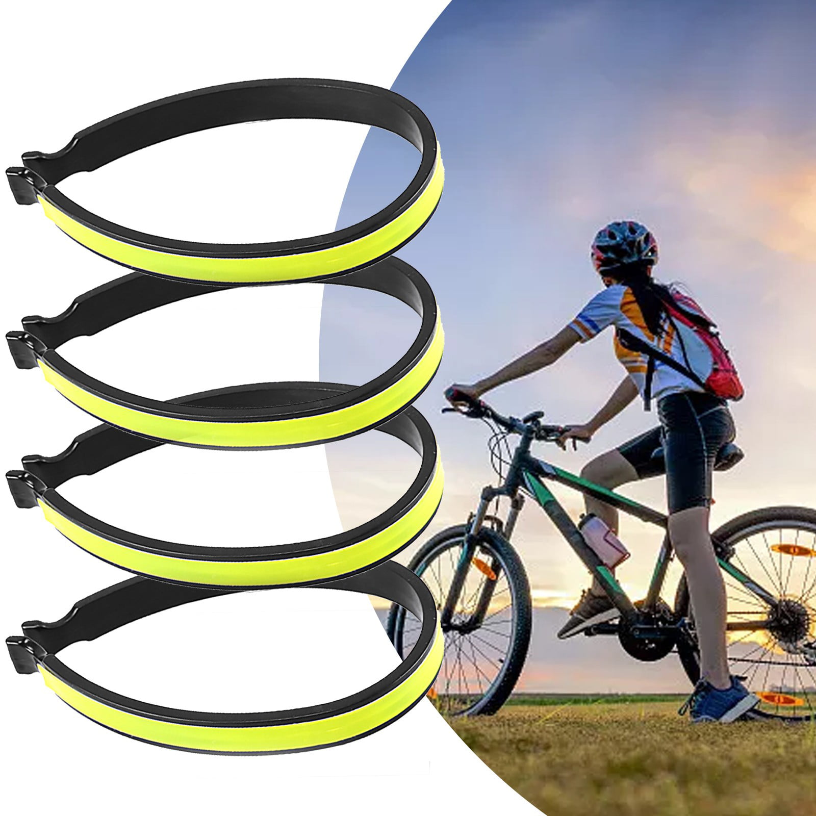 2 X Reflective Trouser Clips Safety Strips Outdoor Cycling Ankle LegHi-Viz  Bike High Visibility Bicycle Pants Clip - AliExpress