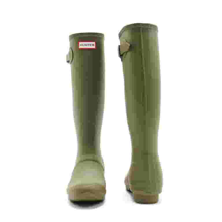 ◇HUNTER◇ WOMEN Original Travel Tall Boots Richen Green Hunter Women's Original Tall Rain Boot, Olive Leaf,8 M US
