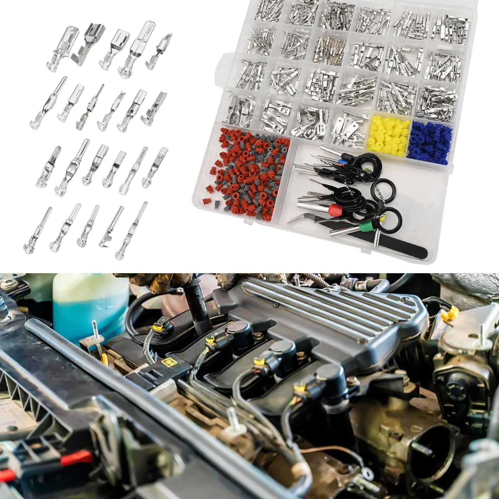 660Pc Pin Connector Car Electrical Wire Terminal 1/1.5/1.8/2.2/2.8/3.5/4.8/6.3