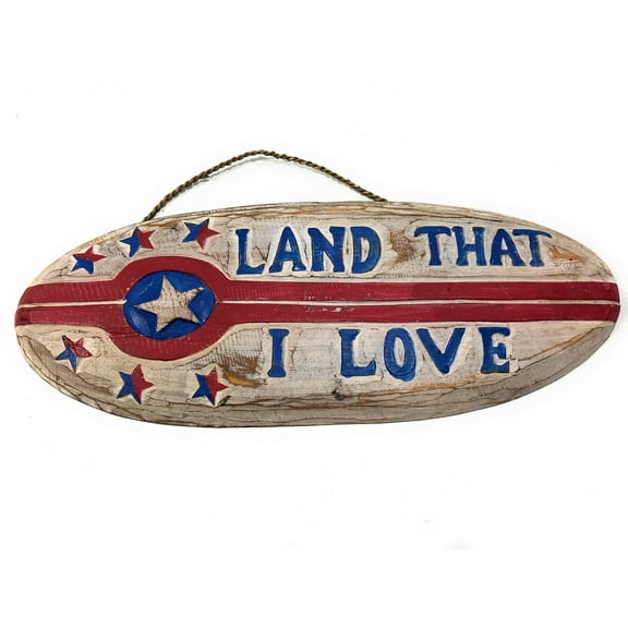 Land That I Love Patriotic Sign 20" Wooden - Texas Decor Accent | #dpt530350