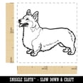 thumbnail image 2 of Alert Pembroke Welsh Corgi Pet Dog Self-Inking Rubber Stamp Ink Stamper - Purple Ink - Small 1 Inch, 2 of 7