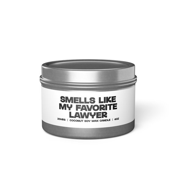 Lawyer Law School Student Graduation Tin Candle Gifts Home Office Decor