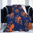 thumbnail image 7 of Fleece Throw Blanket Octopus Print Reversible Plush Fluffy Large Big Blanket for Sofa Couch Bed-50"x40", 7 of 7