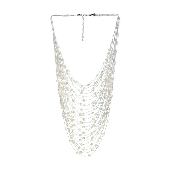 Layered Sophistication Freshwater White Pearls Necklace