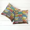 thumbnail image 6 of Ambesonne Vintage Throw Pillow Cover 2 Pack, Colored Travel Suitcase, 16", Multicolor, 6 of 7