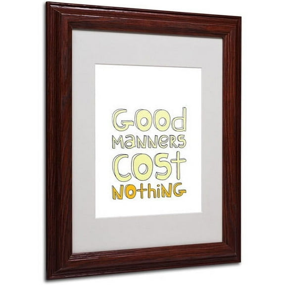 Trademark Fine Art "Good Manners II" Canvas Art by Megan Romo, Wood Frame