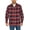 Red, variant on Men’s Spread Collar Flannel Shirt (Red, Medium)
