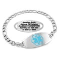 thumbnail image 1 of MedicEngraved Stainless Steel Custom Medical Alert Bracelet - 5mm Figaro Link, 1 of 8