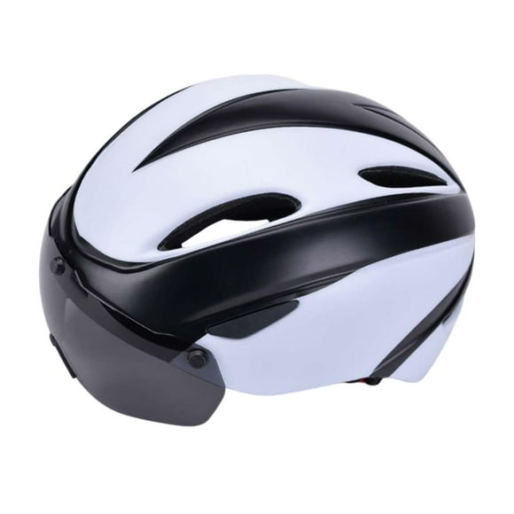 Equipo de ciclismo de casco para bicicletas a prueba de amortiguadores con visor de montaña Equipo de protección de casco para bicicletas para adultos y negro