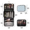thumbnail image 3 of Iauyy 3 Piece Large Portable Hanging Toiletry Bags for Travel,Foldable Makeup Organizer with Multiple Compartments for Men&Women，Light and Airy Watercolor Style, 3 of 9