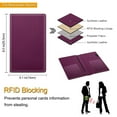 thumbnail image 2 of Fintie Server Book Organizer with Zipper Pocket, PU Leather Restaurant Guest Check Presenters Card Holder for Waitress, Waiter, Bartender, Purple, 2 of 14