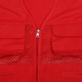 thumbnail image 3 of M Buder Chaleco de Seguridad Reflectante de Alta Visibilidad Múltiples Bolsillos Algodón Transpirable Rojo Grande, 3 of 9