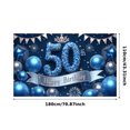 thumbnail image 3 of Decorative Design Happy Birthday Banner Colorful Theme 50th Birthday Party Milestone Celebration Balloon Decoration Festive Background for Birthday Party Indoor Decoration Photo Shoot, 3 of 8