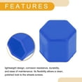 thumbnail image 5 of Unique Bargains 20 Pcs Wheel Lug Nut Bolt Rims Tire Nut Screws Dust Cap Cover Nut Protection Silicone Fluorescent Blue 2.2x19x20.2mm, 5 of 7