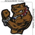 thumbnail image 4 of Muscle Bulldog Embroidered Patches, Embroidered Dog Patches, Jean Jacket Patches,Motorcycle Patch,DIY Appliqué 1 Piece, 4 of 6