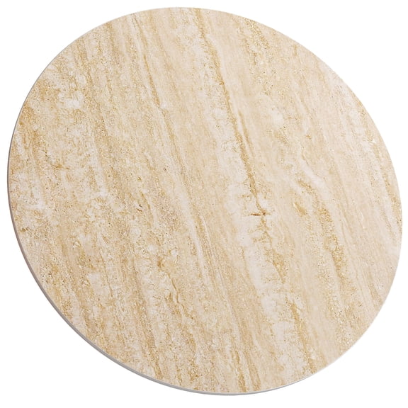 SSTBLEV Yellow Round Sintered Stone Table Top, 23.62", 0.43"