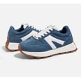 thumbnail image 5 of LUCKY STEP Womens Platform Shoes Chunky Fashion Lace-up Sneakers Casual Shoes,Denim Blue, 5 of 10