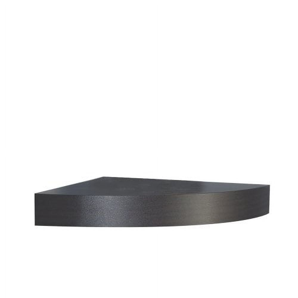 InPlace Modern Espresso Corner Shelf, Floating Corner Wall Shelf for Home Decor, Brown, 12" x 11.8"