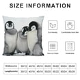 thumbnail image 5 of Orinice Penguins Snow Cute Graphic Decorative Cushion Throw Pillow Cover for Home Couch Living Room - Winter Home Decor 1PC 18x18in, 5 of 5