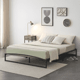 thumbnail image 1 of Low Bed Frame, Heavy Duty Metal Platform Bed Frame with Arch Design, Steel Slats Support, Easy Assembly, No Box Spring Needed, 1 of 7