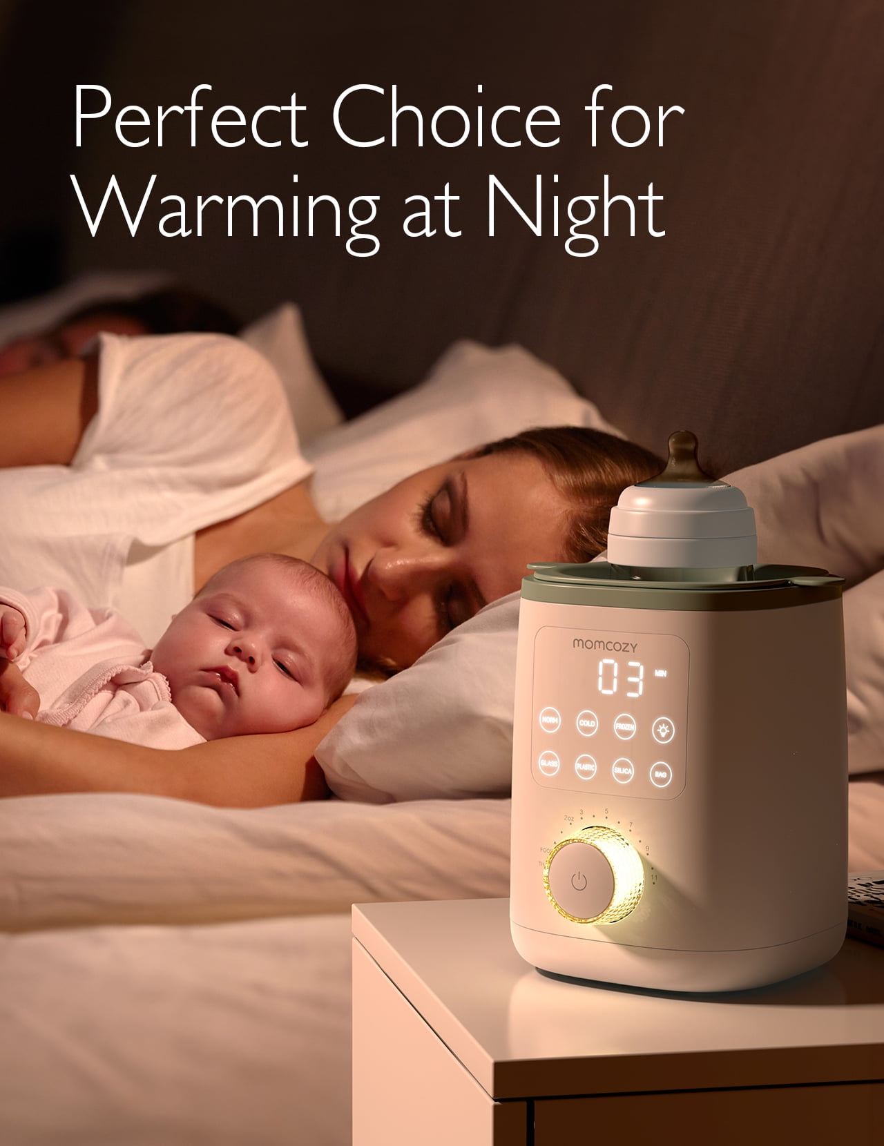 Momcozy Baby Bottle Warmer for Breastmilk, Safe Warm Water Bath, Fits Most Feeding Bottles