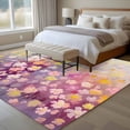 thumbnail image 4 of 5'x7' Area Rugs, Spring Floral Indoor Outdoor Area Rug for Living Room Bedroom, Modern Oil Painted Daisy Botanical Elegant Washable Bathroom Rugs Kitchen Floor Carpet Mats Home Decor Aesthetic, 4 of 8