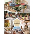 thumbnail image 5 of Easter Table Cloth, Waterproof Tablecloth for Rectangle Tables, Retro Spring Rabbit Flowers Plants Wooden Plank Reusable Washable Fabric Table Cover for Restaurant Kitchen Dining Tables 60"x84", 5 of 9