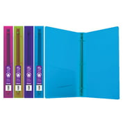 BAZIC 3 Ring Binder 1" Poly Binders Glitter Color Soft Cover, 175 Sheets, 4-Count