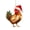 B, variant on (Clearance) BNNG Chicken Ornament for Christmas Tree Farm Christmas Ornament Farmhouse Chicken Christmas Ornament Rooster Ornament Farm Animal Chicken Christmas Tree Ornament Decorations