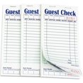 thumbnail image 1 of [10 Pads, 50 Sheets/Pad] Single Part Guest Checks Pad for Restaurants, Perforated 1 Part Green and White Check with Bottom Guest Receipt for Bars, Cafes and Restaurant Orders, 1 of 9