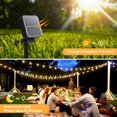 thumbnail image 4 of Guirnalda de luces solares para jardín al aire libre, luces de bola de cristal, 100 luces LED solares, guirnalda de luces impermeable con función de memoria para patio, balcón, boda, fiesta (12 m,, 4 of 5