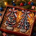 thumbnail image 4 of 250th Anniversary USA Horseshoe Christmas Tree Ornament,Horseshoe Holiday Hanging Decor with Patriotic Design,Equestrian Inspired Christmas Ornament for Horse Lovers,Farmhouse Tree Decoration (C1+C2), 4 of 6