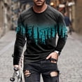thumbnail image 2 of RKSTN Chemises pour Hommes Manches Courtes Mode Décontractée Col Rond Chandail à Enfiler Imprimé T-Shirt à Manches Longues Blouse Chemises Hawaïennes pour Hommes, 2 of 3