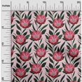 thumbnail image 2 of oneOone Cotton Flex Red Fabric Floral Retro Craft Projects Decor Fabric Printed By The Yard 40 Inch Wide, 2 of 5
