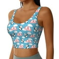 thumbnail image 2 of Fotbe Panda Flying in the Sky Pattern Womens' Sports Bra Longline Wirefree Padded with Medium Support Sports Moisture-Wicking Workou Vest,Tank Top-Medium, 2 of 7