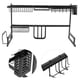 thumbnail image 1 of Rejilla para secar platos sobre el fregadero escurridor de platos ajustable de acero inoxidable de 2 niveles de 85 cm con ganchos para uso general Organizador de almacenamiento ANGGREK Otros, 1 of 8