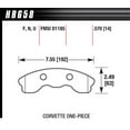 thumbnail image 4 of Hawk 06-10 Chevy Corvette (Improved Pad Design) Front HPS Sreet Brake Pads - HB658F.570 Fits select: 2010-2013 CHEVROLET CORVETTE GRAND SPORT, 2006-2009 CHEVROLET CORVETTE Z06, 4 of 4