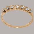 thumbnail image 3 of LBG British Made 18k Rose Gold Real Genuine Aquamarine Womens Eternity Ring - 33 size options - Size 8.25, 3 of 9