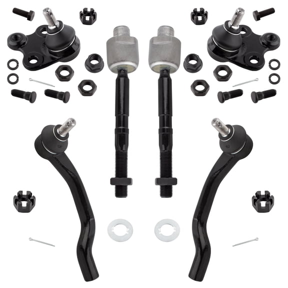 BOXI 6pcs Front Inner Outer Tie Rod Lower Ball Joints Fit for Honda Civic 2012 2013 2014 2015 1.8L l4 GAS/for Acura ILX 2013 2014 2015 2.0L l4 GAS | EV800906 K500234 ES800912 ES800913