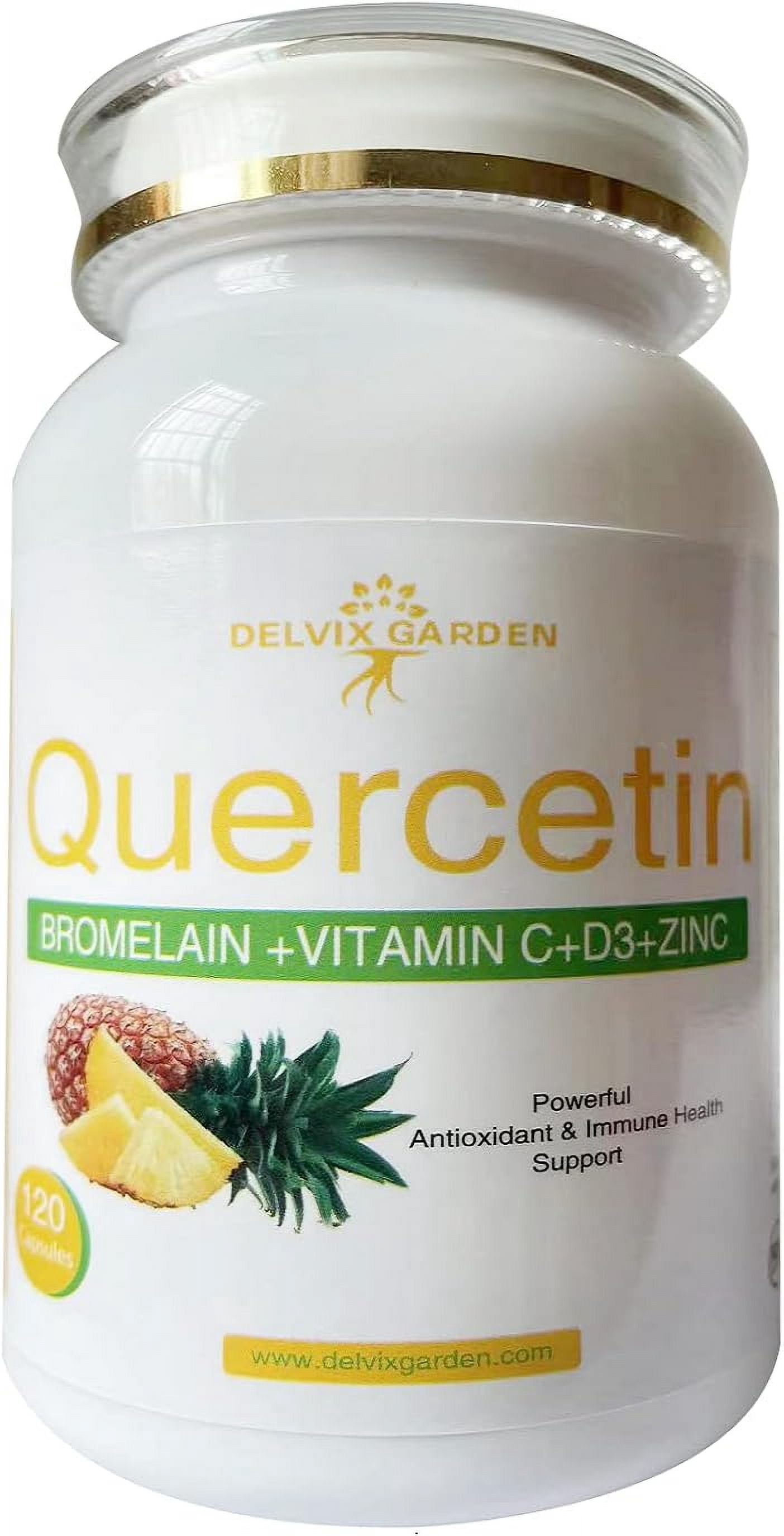 Quercetin Capsules – 120 Count for Allergy, Immune & Cardiovascular Support