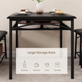 thumbnail image 4 of Ourlova Dining Table Set for 4 Kitchen Table Set of 4 with Upholstered Dining Bench and Square Stools Dining Set for 4 with Storage for Small Space Apartment Black, 4 of 9