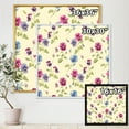 thumbnail image 4 of Designart 'Blue and Pink Pansy Flowers I' Traditional Framed Canvas Wall Art Print, 4 of 5