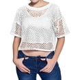 thumbnail image 1 of Débardeur en Résille pour Femmes, T-Shirt Blouse Décontracté Transparent Été, 1 of 6