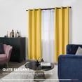 thumbnail image 3 of Deconovo Silver Printed Blackout Curtains - 2 Panels, Wave Dots Pattern, Grommet Top, 42"x45", Thermal Insulated Drapes for Bedroom & Living Room, Mellow Yellow, 3 of 7