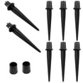 thumbnail image 1 of Juego de 8 estacas de plástico para jardín Biaungdo, 13,5 cm, color negro, 1 of 6