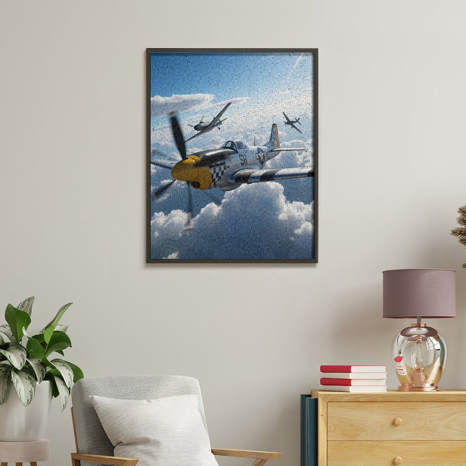 Paint by Numbers Kit for Adults, Vintage Airplanes Soaring Skies Paint by Numbers, Easy Paint by Numbers Kit for Adults Beginner, DIY Adult Paint by Number Kits on Canvas, Home Decor