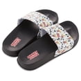 thumbnail image 5 of Disney Women's Mickey Mouse Slides, Printed Slip-on Mickey Slippers Sandals Black White - 7, 5 of 6