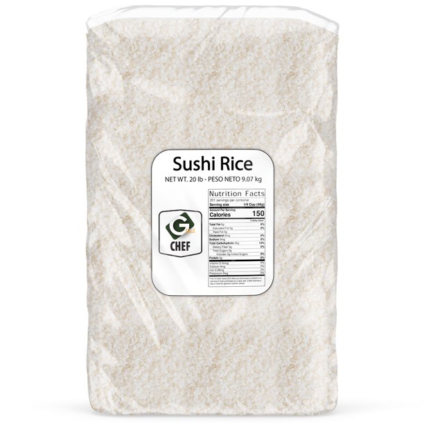 Global Chef Sushi Short Rice 20 LBS Bulk Bag