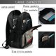 thumbnail image 4 of Balery Dark Red Hooded Girl Mochila con carga USB para hombre y mujer - Mochila impermeable y antirrobo para laptop con puerto USB para viajes, trabajo, 4 of 7