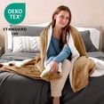 thumbnail image 5 of ROSEKIND Flannel & SherpaThrow Blanket for Couch, Non-Heated, Thick & Warm Cozy Blanket for Winter, Soft Fuzzy Plush Throw Gifts for Women and Men, 50x60In, Grey, 5 of 8